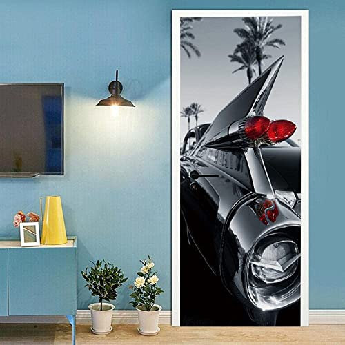 Türtapete 3D Türaufkleber Selbstklebend Türposter - Auto Licht Heck 88 X 200 Cm - Türfolie Poster Pvc Abnehmbar Wasserdichte Door Stickers - Kinderzimmer Wohnzimmer Küche Schlafzimmer Tür Fotos