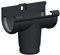 4Home&Garden | Einzelteile Dachrinnensystem 60 mm Typ250 Fallrohr DN 60 | Halbrundrinne Kunststoff PVC Anthrazit | Verbinder Stutzen Rinnenhalter (Rinnenstutzen)