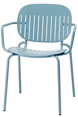 Scab Design SI-SI BARCODE Stuhl aus verzinktem und lackiertem Stahl, Set mit 2 Stühlen (AVIO, mit Armlehnen)