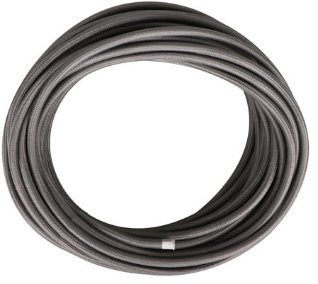 Helunsi 10 Meters / 32.8FT Electrical Cable Wire, Grey 3 Core 0.75mm² Round Fabric Cable, Vintage Flex Cloth Braided Wire for DIY Lamps Industrial Pendant Lights Flexible Lighting Project - 10m