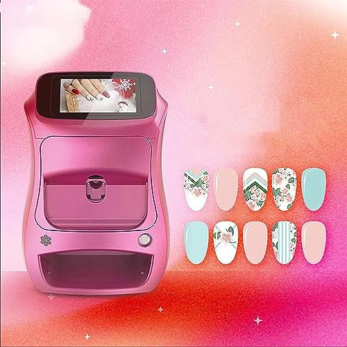 Nail Printer Color Printer, Automatic 3D Smart Nail Printer, Mobile 3D Nail Printer with Touch Screen Support WiFi/DIY 3D Nail Printer Machine