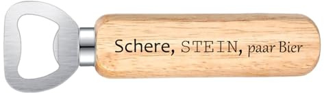 Druck Solutions Flaschenöffner Holz- Schere,Stein,paar Bier