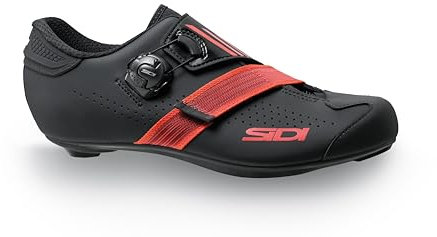 Sidi Fahrradschuhe, professionelle Rennradschuhe für Herren, Prima, innovatives Verschlusssystem, integrierte Ferse, Aerolite-Sohle, Schwarz/Schwarz, 9 US
