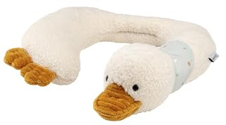 Nackenstütze Ente Edda Lou, Nackenkissen in U-Form, Kissen mit Tierkopf für Jungen und Mädchen, ideal unterwegs im Auto, Flugzeug und auf Reisen