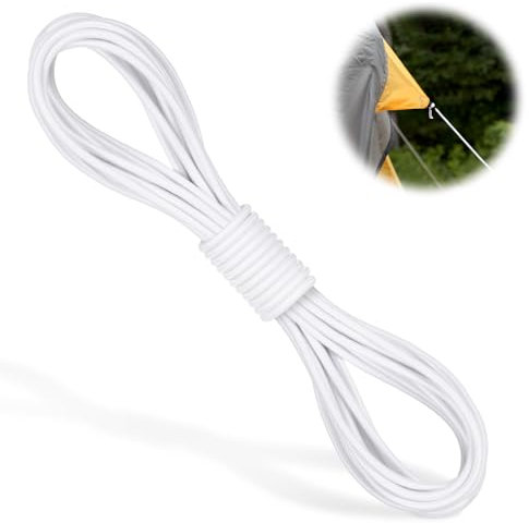 TaoTazon Corda in gomma, corda di espansione, ad alta elasticità, corda in gomma resistente alle intemperie, corda di tensione, cordoncino in gomma per rimorchi, tende da sole, teloni e molto altro (6