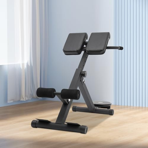 Hyperextension Rückentrainer Für Zuhause Bauch Und Rückentrainer, Multifunktionale Rückenstrecker Gerät höhenverstellbar Sportgeräte Zuhause mit Beinfixierung, Tragfähigkeit bis 120kg