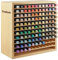 VexNook 144 Slots Bamboo Art Markers Storage Rack – Solid Wood Desk Organiser, Pen Organiser for Various Markers, Brushes, Pen & Pencils, No Assembly Required (Bamboo)