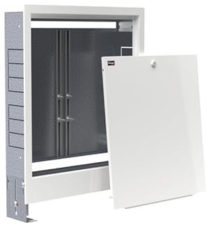 Unterputz Verteilerschrank Verteilerkasten für Fußbodenheizung 4-14 Heizkreise (Weiß, 14 Heizkreise)