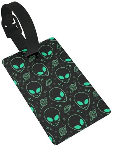 BEDEUU Gepäckanhänger mit Aliens-Aufdruck, Gepäckanhänger