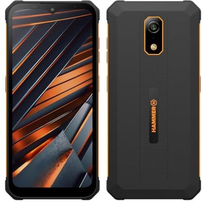 Smartphone Hammer Iron Va sin Contrato, Resistente al Agua, Dual SIM, Potente batería de 6500 mAh, 64GB + 4GB RAM, Android 14, cámara 13 Mpx con Sensor de visión Nocturna IP69, 300 Horas en Espera