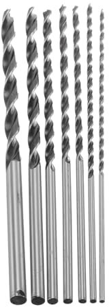 7 Stück 300 mm extra lange Holzbohrer 4/5/6/7/8/10/12 mm Spiralbohrer Hartstahl Zentrierlochöffner Bohrer