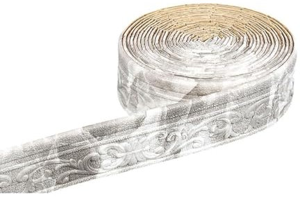 BBTISG Frise de Papier Peint, 10m x 8cm Autocollants Muraux Imperméables pour Plinthes Décoration D'intérieur Plinthe Ligne de Taille pour Mur, Table, Porte, Salon (style 2)