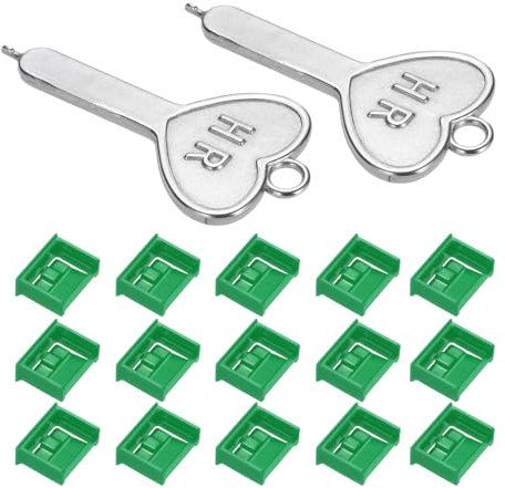 QUARKZMAN 15 Porta Blocco Blocco USB Porta/Polvere PC Blocco con Chiave Codificata Verde