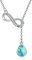 REDSUN Damen Infinity Halskette Unendlich Infinity Anhänger 925 Sterling Silber Tropfen Türkis Anhänger Geburtstag Valentinstag Weihnachten Schmuck Geschenke für Frauen Freundin Frau Mama