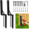 Fence Post Repair Spike - 2 Pack Heavy Duty Fence Post Support Ground Spike for Tilted or Broken Wooden Fence Posts, Durable Garden Fencing Solution