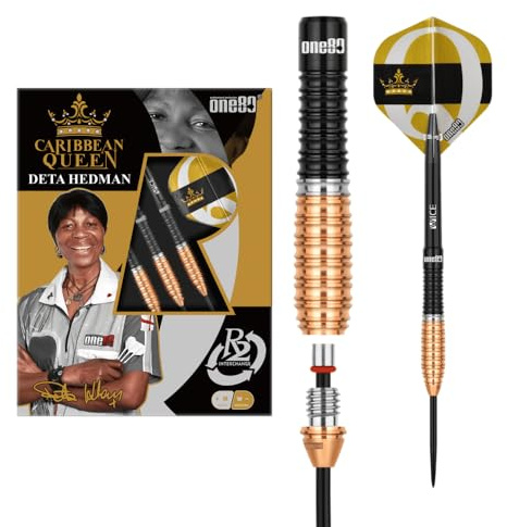 ONE80 Steel Darts Revolution R2 Interchange Deta Hedman Signature Dart V3 VHD 90% Tungsten 2,35 mm Point Steeltip Dart – Präzision, Innovation und Vielseitigkeit für Profispieler