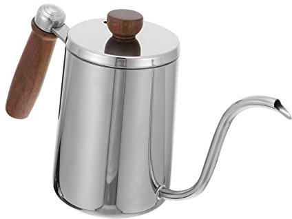 KICHOUSE Cafetera De Acero Inoxidable 600ml Jarra De Café Manual Pico Largo Tetera