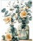 HEIBAGO Fleurs Peinture par Numero Adulte, Bouteille Kits de Peinture, Kit de Peinture à l'huile pour Débutants, Peintures Acryliques pour la Décoration de la Maison,30X40cm