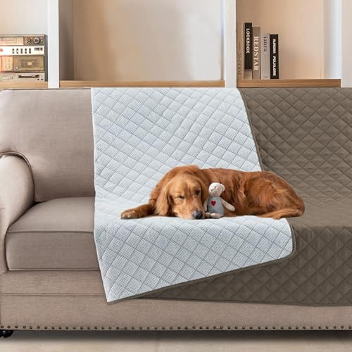 BellaHills Wasserdichter Sofabezug für Hunde Sofaüberwurf Decke Hundehaare Hundedecke Sofaschutz Khaki 132x208cm