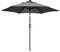 Sombrilla Exterior para Terraza y Jardín - Parasol Anti-UV de Ø270 cm, Altura Ajustable hasta 240 cm, Sistema de Manivela, Inclinación de 30°, Mástil sin Base, MRS-HW004 (Gris, Ø270cm)