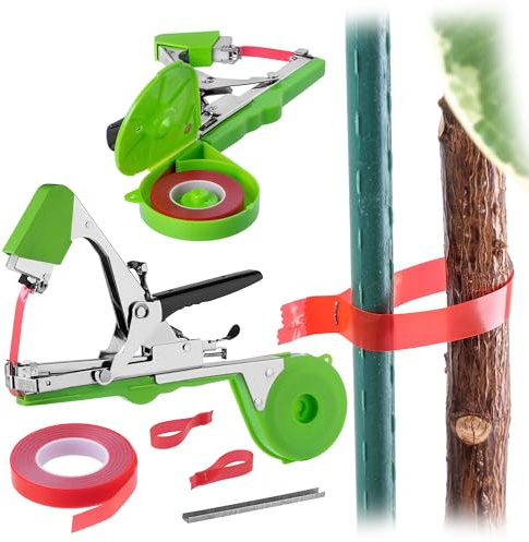 KADAX Bindezange für Pflanzen, Pflanzenbindemaschine, Bindemaschine zum schnellen Anbinden von Tomaten, Gurken und Anderen Kletterpflanzen im Garten, Pflanzenbinder