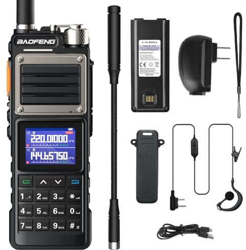 UV25M Amateurfunkgerät Dual Band VHF/UHF, Lizenzpflichtiges Handfunkgerät | mit bis zu 11 W, USB-C, 999 Kanälen, VOX, DTMF, FM-Radio, Scan, CTCSS/DCS, 5200 mAh Akku, Walkie Talkie für Funkamateure