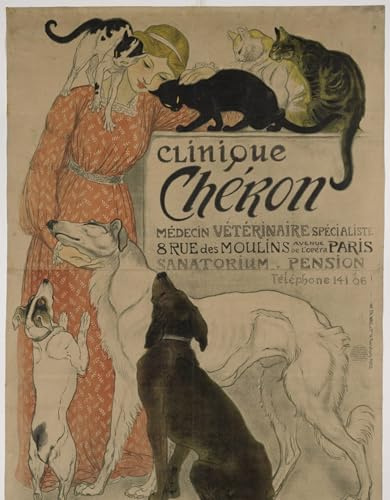 PSVDCTOO Gefeiert Wall Art Leinwand Bilder Wandgemälde Cheron-Klinik von Théophile Alexandre Steinlen Poster Bilder Leinwand für Zimmer 60x90cm