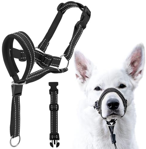 TOEECY Kopfgeschirr Hundehalfter Halfter Für Hunde Hund an der Leine zieht Anti Zug Hundegeschirr Verstellbar Bequemes Und Robustes Geschirr Für Hunde (XL)
