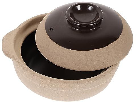 CONGARTENO de Barro Olla de Juntas para Estofado Utensilios de Cocina de Barro para Cocinar Casa 1.5L