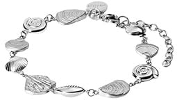 Purelei Ocean Whisper Armband – Maritimes Armband mit Muscheln & Schnecken – 18K vergoldet, Edelstahl – Sommer-Schmuck Damen – Länge 16–20 cm – Wasserfest (Silver)