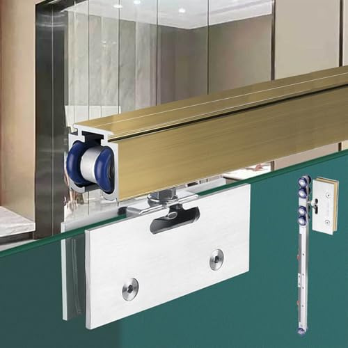 Rahmenlose Glas-Schiene mit Soft-Close, Scheunen-Duschtür-Hardware-Kit für den Innenbereich