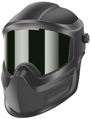 FUBESK Schweißhelm mit verstellbarer Kopfbedeckung und Schutzhaube für Innen- und Außenschweißen, Schwarz