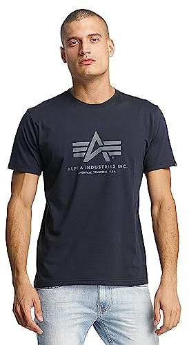 Alpha Industries Herren Basic T-Shirt, Rep.Blue, XL