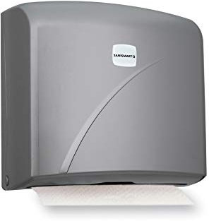 SANISMART Handtuchspender IVY für 200 Blatt Z-Falz max. 22 cm, Farben:Silber