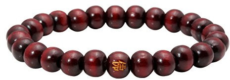 MILAKOO 8mm Perlen Tibetisch Buddhistischer Buddha Gebet Mala Holzperlen Armband Armreif