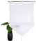 SIMPVALE 1 Stück Raffrollo Vorhang mit Quastendekoration, Höhenverstellbar Transparenter Voile Vorhänge, Modern Gardinen für Schlafzimmer Badezimmer Küche, Weiß, 60x140cm