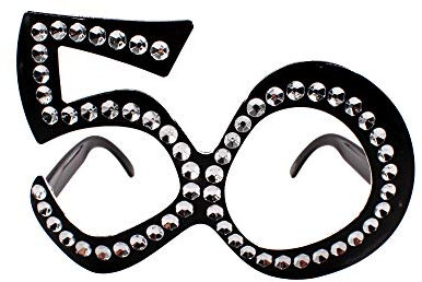 Carnavalife 50 Jahre Brille für Geburtstag, Jahrestag und Party (50 Jahre, 1)