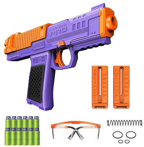DART ZONE Pro-Series MK-2 Foam Blaster for Adults, Teens - Soft Bullet Blaster Ages 14+ with 12 Nitroshot+ Half Length Darts and 2 Speed loaders