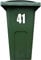 4X Bin Sticker Vinyl Number 1-99 Large Recycling Box Wheelie Self Adhesive (41)