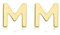 CARISSIMA Damen-Ohrstecker Buchstabe 'M' Gelbgold 9kt 5x5mm