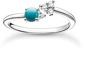 THOMAS SABO Damen Ring Pfeil türkiser Stein 925 Sterlingsilber TR2345-405-17