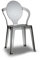 Stuhl, Modell Spoon, Polycarbonat, Set mit 4 und 2 Stück, erhältlich in Transparent und Transparent (rauchtransparent, 2)