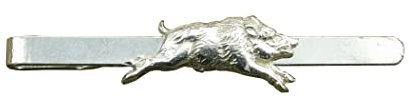 Krawattennadel mit Wildschwein-Motiv handgefertigt aus deutschem Zinn von William Sturt