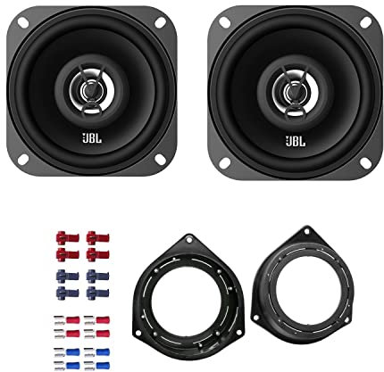 JBL Auto Lautsprecher Boxen Stage1 41F 250 Watt 10 cm 2 Wege Koax passend für FIAT Grande Punto 199 2005-2009 Seitliche Heckablage