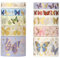 LGEGE 10 Rollen ästhetisches Washi Tape Set, 30/15/10 mm breit, Schmetterlings-Show, goldblockierendes japanisches Abdeckband,Dekor für Scrapbook,DIY Handwerk,Bullet Journal, Planer,Schreibwaren (3 m)