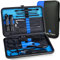 Maniküre Set Professionelles Nagelknipser Kit Pediküre Kit -18 stücke Edelstahl Nagelpflege Werkzeuge für die Reise (Blau Schwarz)