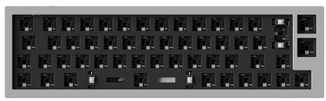 Keychron Q9 Kit de Teclado Mecánico Barebone, Diseño ISO 40%, Programable con QMK/Via, Cuerpo de Aluminio CNC, RGB, Compatible con Interruptores MX de 3 y 5 Pines, para Windows y macOS, Gris