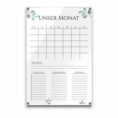 Personalisierter Kalender zum eintragen von wichtigen Terminen - bunt bedruckt - ideal für Familien - zum aufhängen in der Küche, dem Wohnzimmer etc. - ca. 40x60 cm