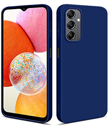 HSP Hülle für Samsung Galaxy A14 4G [Staubabweisend] Handyhülle | Premium TPU Silikon Case Schutzhülle | Kratzfest Stoßfest Fallschutz | Kameraschutz Displayschutz | Passgenau Dünn Matt | Blau