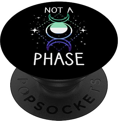 MLM Pride Not a Phase Moon Gay Pride Lustige MLM Gay Male Flagge PopSockets mit austauschbarem PopGrip